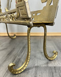 Newspaper Rack Vintage French Brass Ornate Freestanding Holder LOT 46829