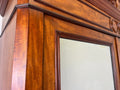 Wardrobe Antique French Mahogany Two Door Carved Mirrored Armoire LOT 61648