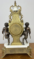 Clock Antique Louis XV Brass Marble Garniture Set With Candelabras LOT 602615