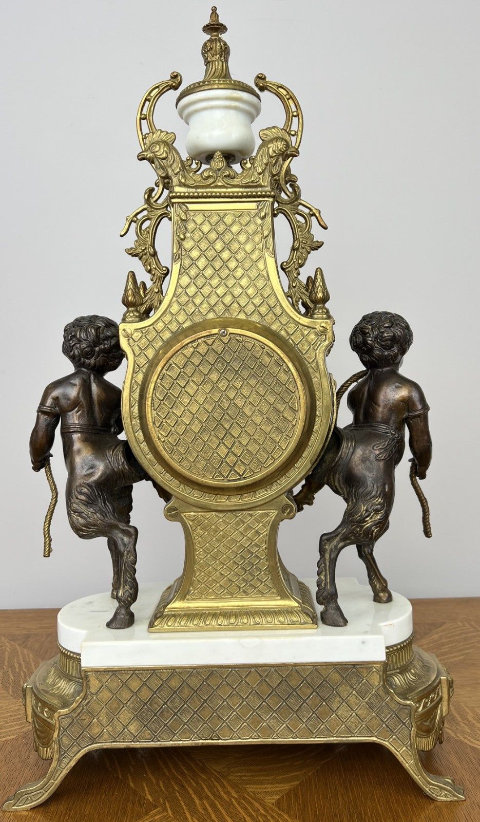 Clock Antique Louis XV Brass Marble Garniture Set With Candelabras LOT 602615