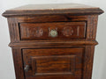 Bedside Table Antique French Oak Marble Top Cabinet Nightstand LOT 48064