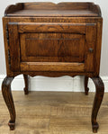 Bedside Table Vintage French Louis Oak Cabinet Cupboard Nightstand LOT 62301