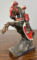 Figurine Vintage French Style Knight on Horse Metal Sculpture LOT 47578