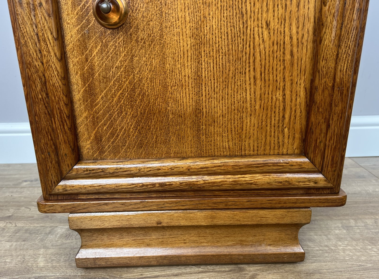 Pair of Bedside Tables Antique French Style Oak Marble Top Cabinets LOT 62185