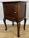 Bedside Table Vintage French Louis Style Oak Nightstand Carved Cabinet LOT 63142
