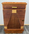 Cabinet Antique French Style Marble Top Bedside Table Carved Cupboard LOT 30990