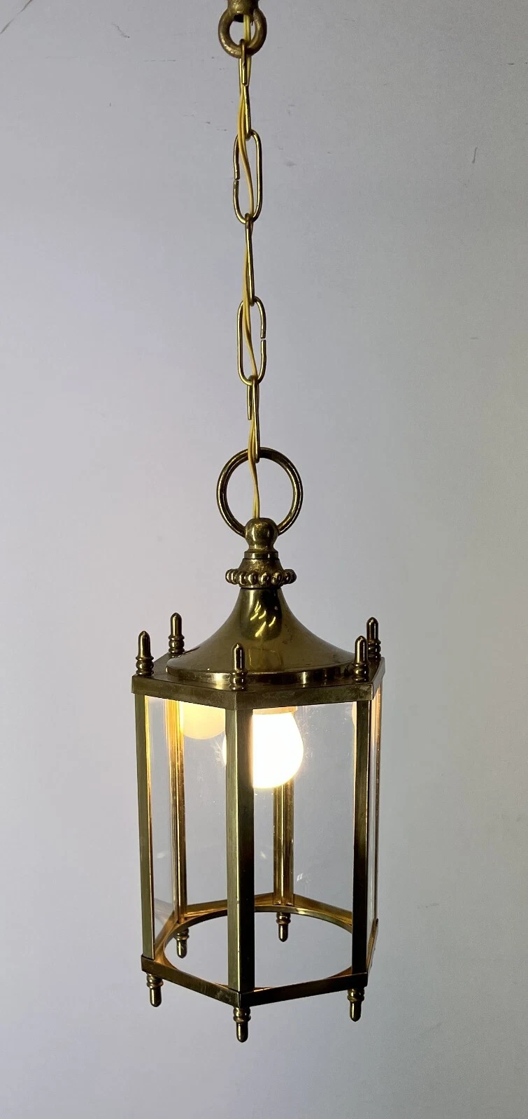 Ceiling Lamp Vintage Style Brass Pendant Chandelier Lantern Light LOT 52541
