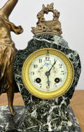 Clock Vintage French Style Marble Clock Figurine Garniture Set LOT 60617