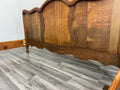 Bed Vintage French Louis XVI Double Bed Frame Oak Carved Headboard LOT 46008