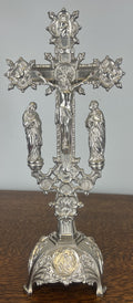 Crucifix Vintage French Style Metal Ornate Religious Altar Cross LOT 47630