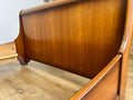 Bed Vintage French Style Sleigh Double Bed Frame Carved Headboard LOT 641114