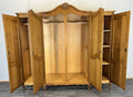 Wardrobe Vintage French Louis XVI Style Oak Four Door Carved Armoire LOT 48118