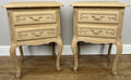 Pair of Bedside Tables Vintage French Louis Shabby Chic Oak  Cabinets LOT 49021