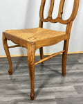 Chairs Vintage French Louis XVI Style Oak Upholstered Set of 4 Carved LOT 440311