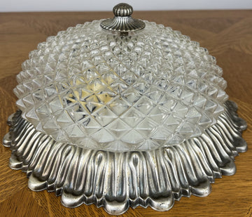 Ceiling Lamp Vintage French Pendant Glass Flush Mount Light Fixture LOT 60640