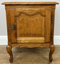Pair of Bedside Tables Vintage French Louis Oak Nightstands Cabinets LOT 62954