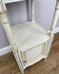 Bedside Table Antique French Style Marble Top Oak Cabinet Nightstand LOT 622410