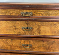 Chest of Drawers Antique French Burr Style 4 Drawers Carved Cabinet LOT 44978