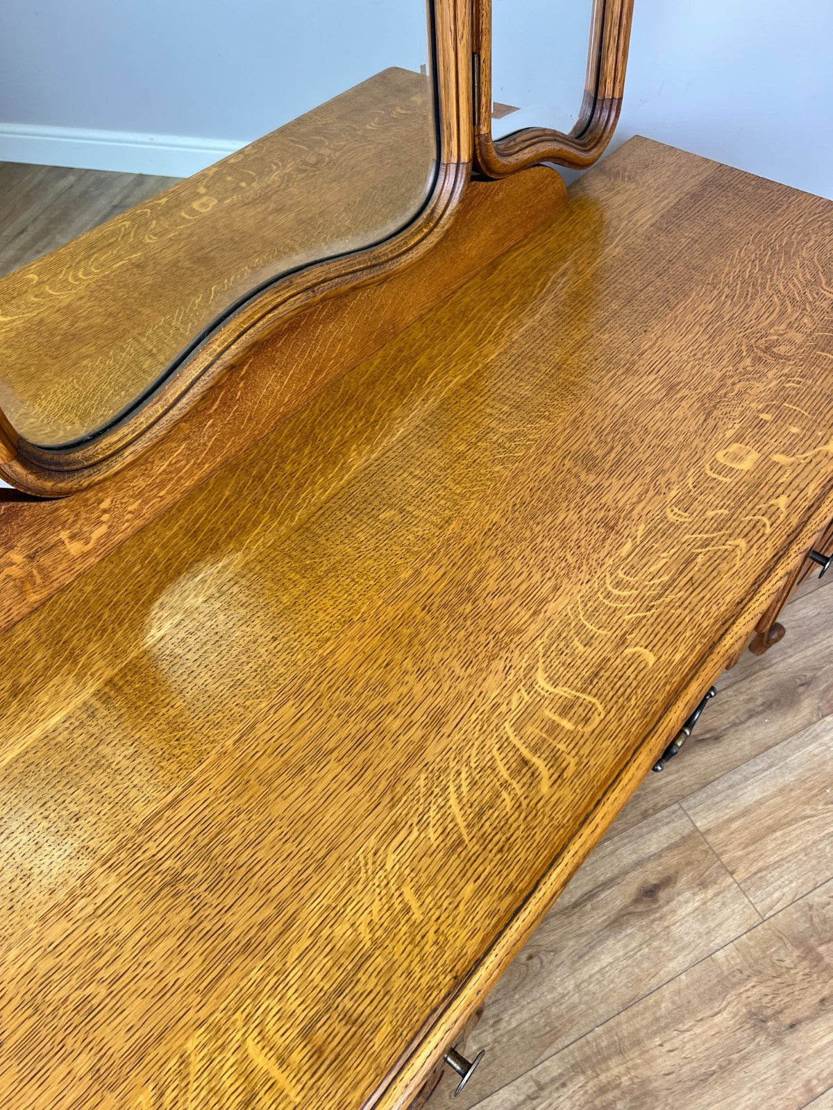 Dressing Table with Mirror Vintage French Oak Louis Vanity Table Makeup LOT 63206