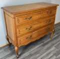 Chest of Drawers Vintage French Louis Oak with 3 Drawers Carved Cabinet LOT 44686