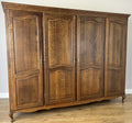 Wardrobe Vintage French Louis XVI Style Four Door Oak Carved Armoire LOT 60812