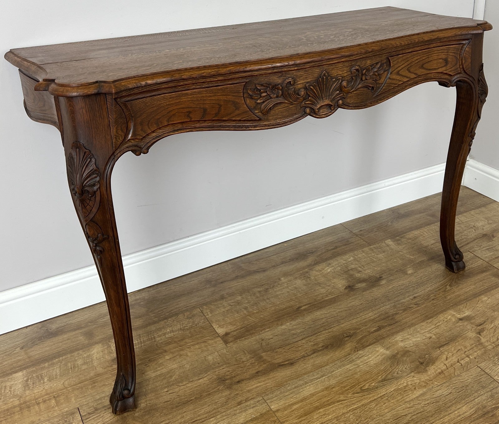 Table with Mirror Antique French Louis Oak Wall Mirror Console Table LOT 64025