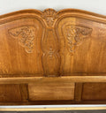 Bed Frame Vintage French Louis XVI Style Oak Double Carved Panel LOT 4086