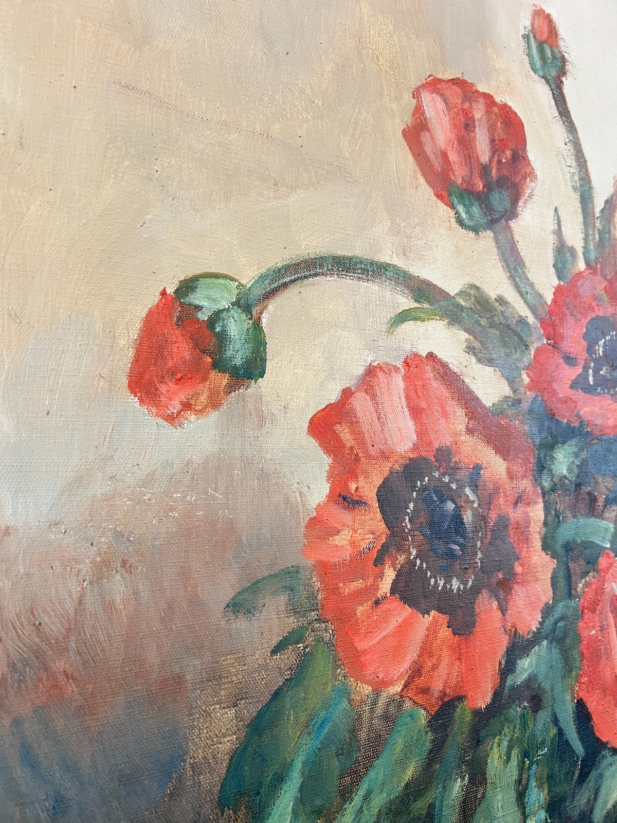 Vintage French Painting Floral Still Life Framed Artwork Signed LOT 46306