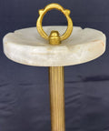 Ashtray Stand Vintage French Style Onyx Brass Floor Ashtray Stand LOT 48831