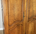 Wardrobe Vintage French Louis XVI Style Oak Four Door Carved Armoire LOT 61054