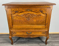 Cabinet Vintage French Louis XVI Style Oak Fall Front Carved Sideboard LOT 37791