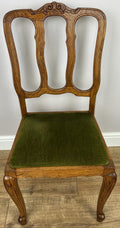 Dining Chairs Vintage French Louis Style Oak Set of 4 Upholstered Seats LOT 63475