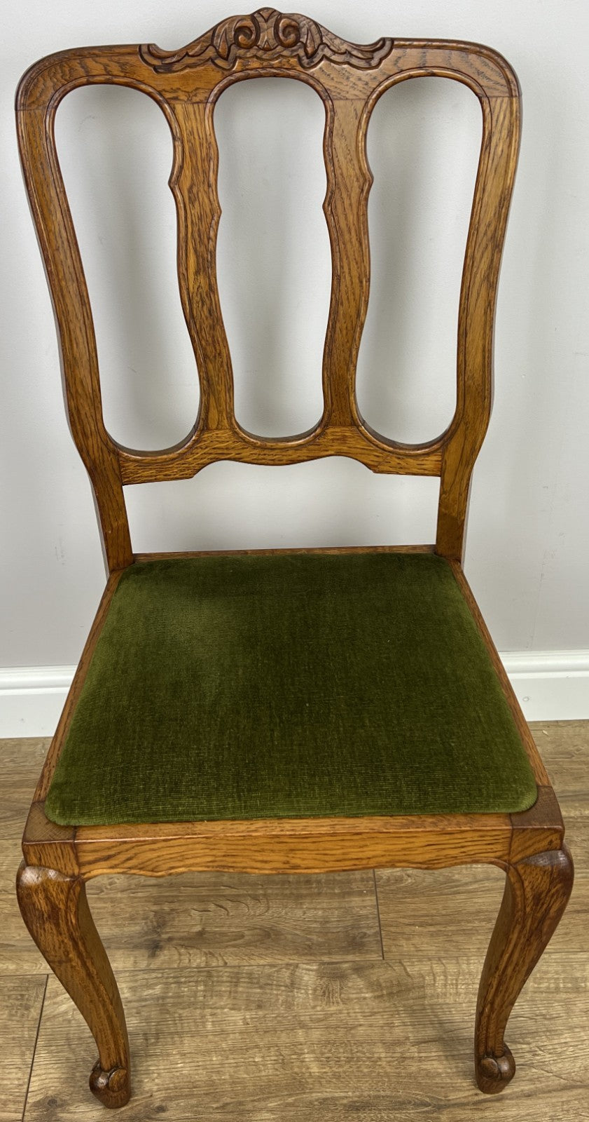 Dining Chairs Vintage French Louis Style Oak Set of 4 Upholstered Seats LOT 63475