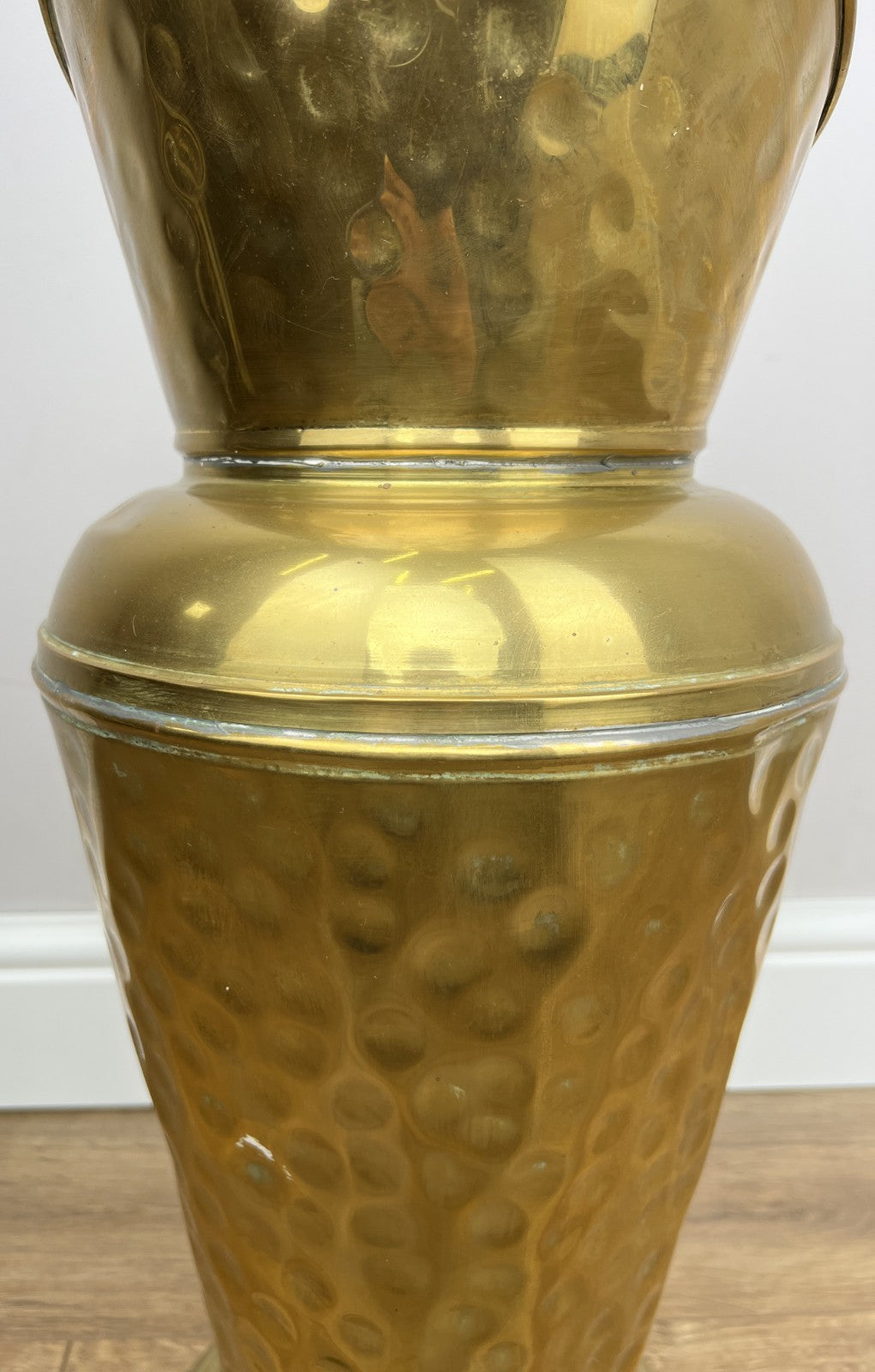 Umbrella Stand Vintage Style Brass Hall Stick Holder Hammered Finish LOT 60202