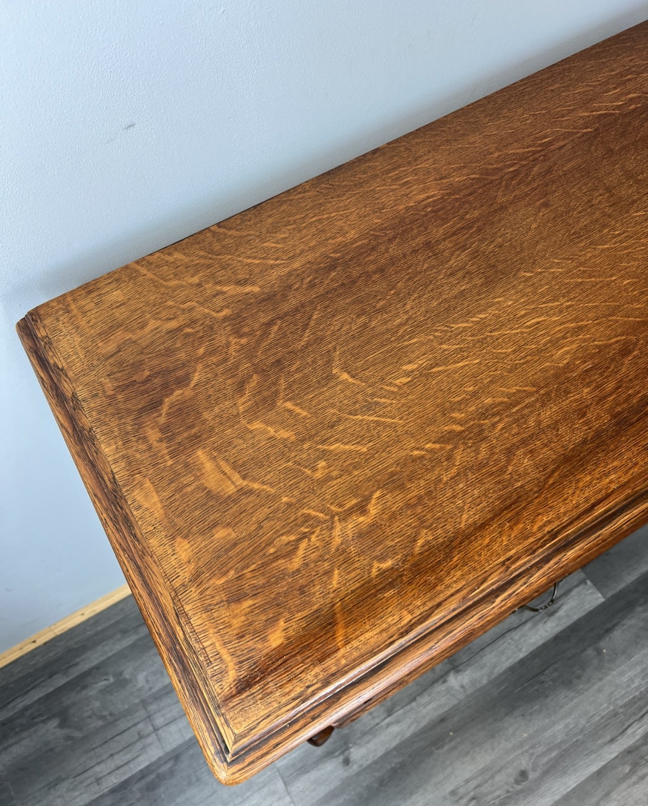 Cabinet Vintage French Louis XVI Style Oak Carved Sideboard with Drawer LOT 45799