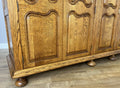 Wardrobe Vintage French Style Oak Five Door Carved Armoire Cabinet LOT 61115