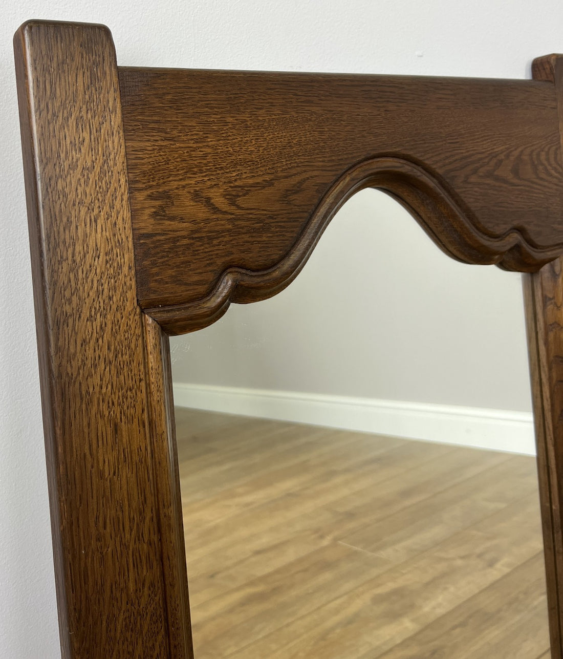 Mirror Vintage French Style Oak Wall Mirror Carved Decorative Frame LOT 49750
