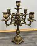 Candelabra Vintage French Brass 5 Arm Ornate Rococo Candle Holder LOT 42740