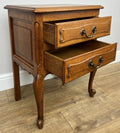 Bedside Table Vintage French Louis Style Oak Nightstand Carved Cabinet LOT 63017