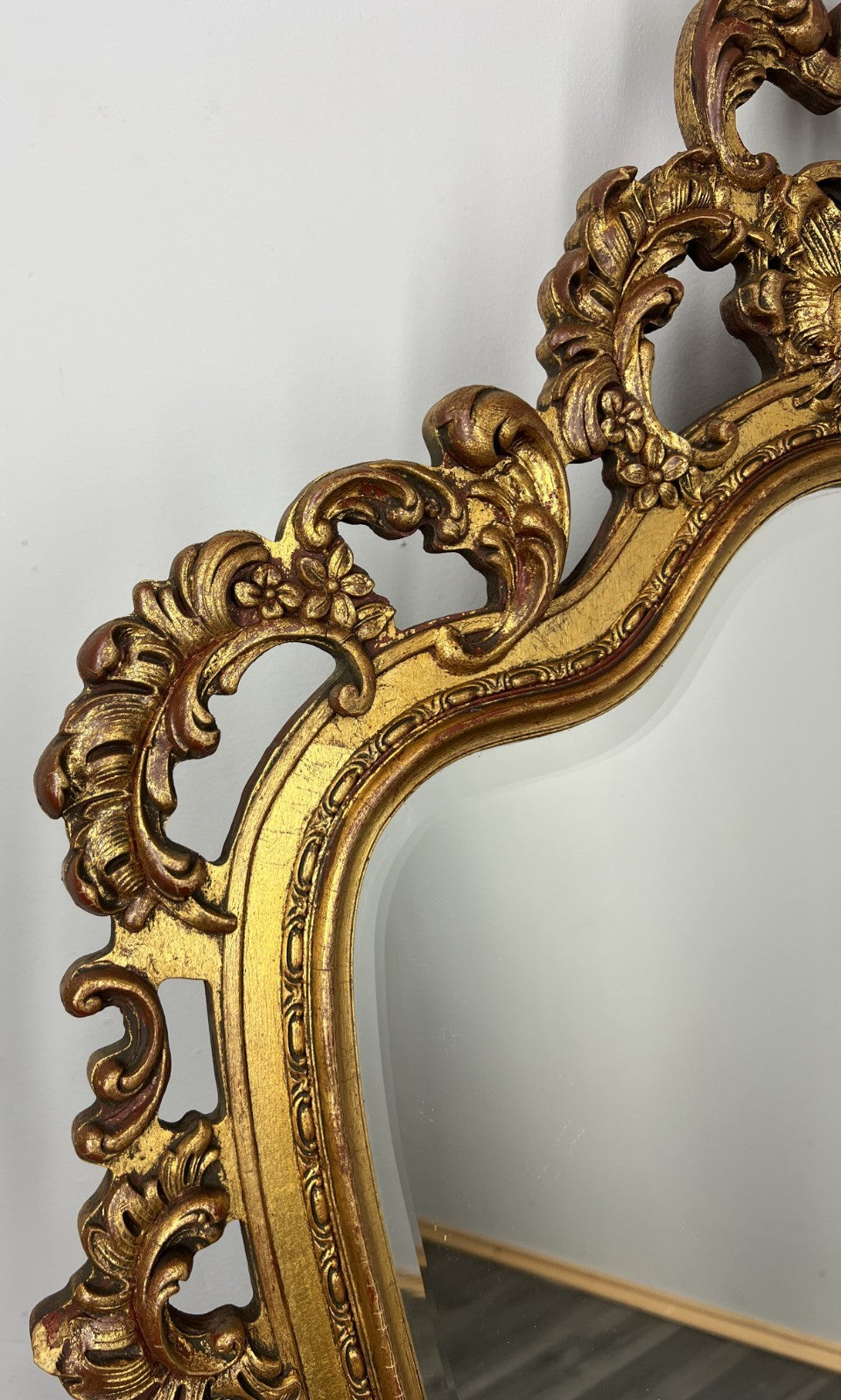 Vintage French Style Carved Wall Mirror Ornate Wall Frame LOT 45326