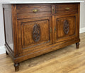Cabinet Antique French Style Marble Top Oak Sideboard Carved Cupboard LOT 63125