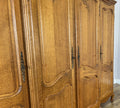 Wardrobe Vintage French Louis XVI Style Oak Four Door Carved Armoire LOT 63987