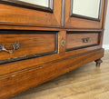 Wardrobe Antique French Style Two Door Walnut Mirrored Carved Armoire LOT 616113