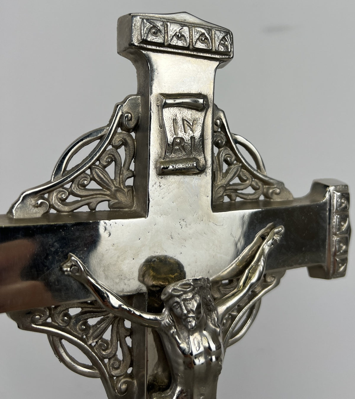 Crucifix Vintage French Style Metal Ornate Religious Figure LOT 64208
