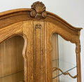Bookcase Vintage French Louis XIV Style Oak Glazed Display Cabinet LOT 6490