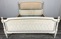 Bed King Size Vintage French Shabby Chic  Bed Frame Carved Headboard LOT 45842