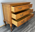 Chest of Drawers Vintage French Louis Oak with 3 Drawers Carved Cabinet LOT 44682