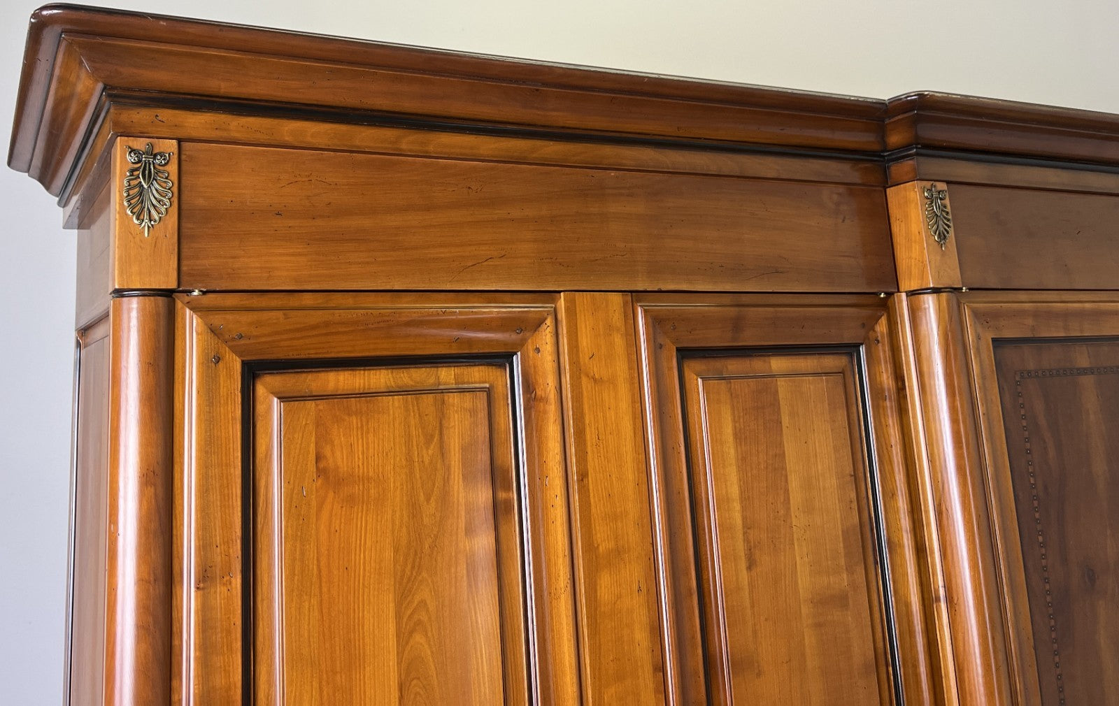 Wardrobe Vintage French Ehalt Six Door Carved Armoire Cabinet LOT 61125