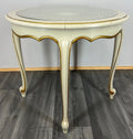 Coffee Table Vintage French Louis XIV Shabby Chic Round Glass Top LOT 32822