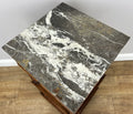 Pair of Bedside Tables Antique French Marble Top Carved Oak Cabinets LOT 49178